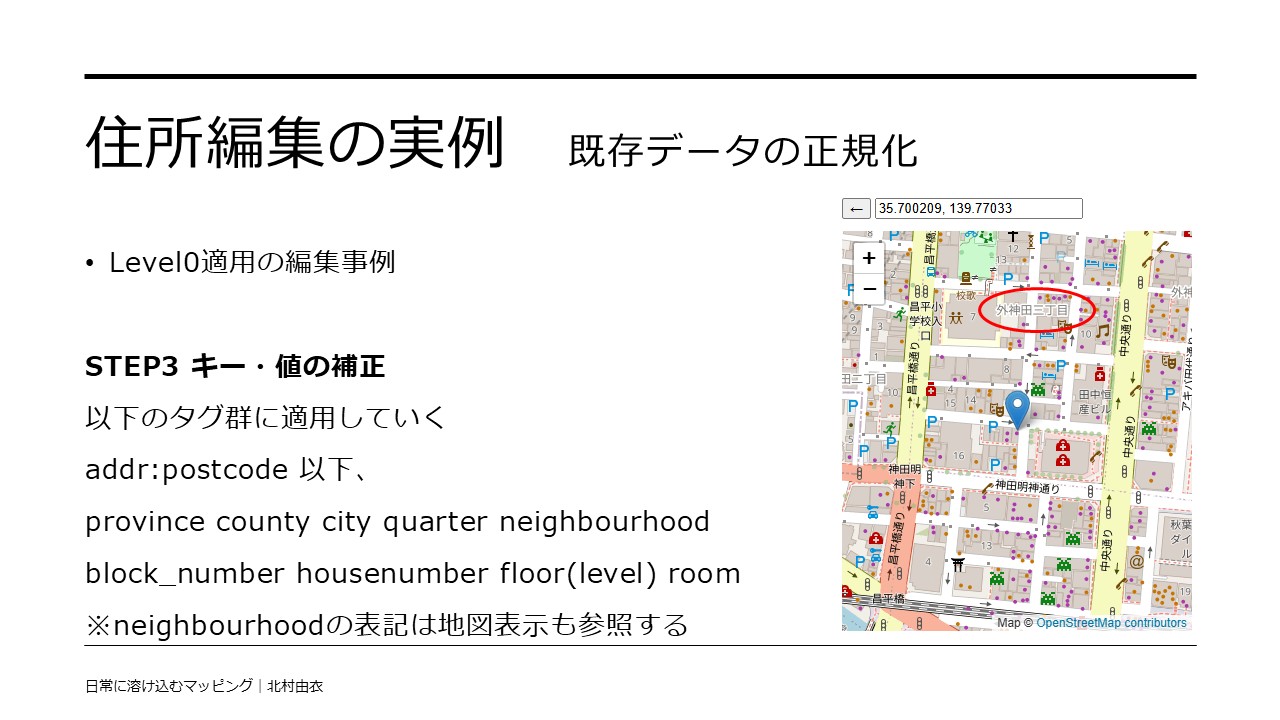 Level0エディタでneighbourhoodを確認している図